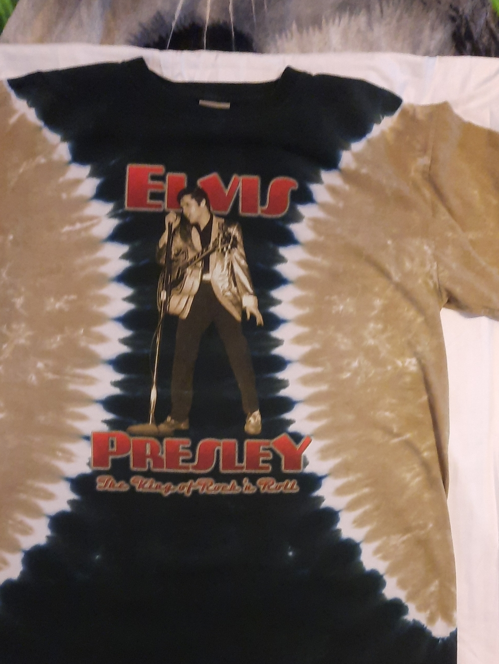 Elvis Presley Kids Tie-Dye Graphic Tee - Black & Tan